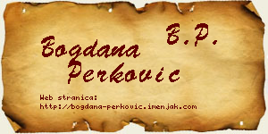 Bogdana Perković vizit kartica